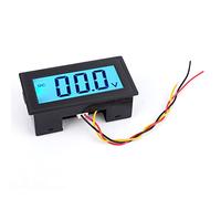 HUSHUI YB5135DB Voltímetro Digital Medidor de Voltaje LCD Compacto con Retroiluminación Azul para Mediciones de CC 0-500 V ABS 1 Unidad (Sello completo CC0-300V)