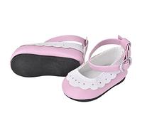 HUSHUI Zapatos de Muñeca con Adornos de Encaje, Accesorio Elegante y Animado para Regalo de Muñeca de Juguete de 18 Pulgadas, Cuero Artificial en 3 Colores (A Veces)