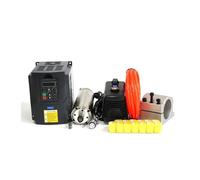 Husillo CNC, 1.5KW/2.2KW Water Cooled Spindle + Inverter + 65mm/80mm Clamp +80W Pump/5m Pipe +13pcs ER20/ER11 for CNC Router para máquina de grabado(2.2kw)