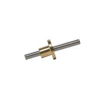 Husillo de avance T10 de acero inoxidable 304, paso de 2 mm, 14 mm for impresoras 3D y guías lineales: husillo duradero y resistente a la oxidación con tuerca.(650mm with Nut)