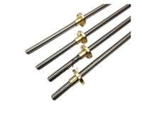 Husillo de avance Varilla trapezoidal T8 Rosca de tornillo avance 8 mm Plomo 1 longitud(100mm,Pitch 2mm Lead 8mm)