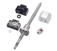 Husillo de bolas CNC de movimiento lineal 1 pieza de tornillo bola 20 mm SFU2010 con extremo mecanizado + tuerca simple RM2010 + soporte FK15 FF15 + acoplamiento 2010(200mm)