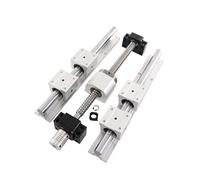 Husillo de bolas CNC de movimiento lineal 2 guías lineales SBR16, 4 deslizadores de guía SBR16UU, asiento de tuerca de husillo de bolas SFU1605 y asiento de soporte BKBF12(SBR16kit-600)