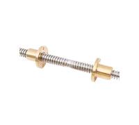 Husillo de bolas for máquina herramienta CNC, impresora 3D, T8/T10/T12, husillo de avance, derecha-izquierda, longitud 200-500 mm, paso 2 mm, avance 2 mm, for guías lineales, tornillos de motor(T12*2*