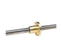 Husillo de bolas, husillo de bolas de guía lineal 1 pieza T16, varilla trapezoidal, rosca de tornillo avance 16 mm, 4 con tuerca latón, L = 150 mm-1000(250mm)