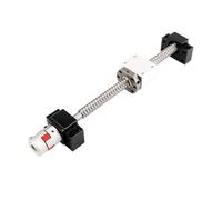 Husillo de bolas, husillo de bolas de guía lineal Extremo de husillo bolas mecanizado con soporte tuerca BKBF12/15 + acoplamiento for pieza CNC SFU1204 SFU1605 SFU2005 SFU2505(1000mm)