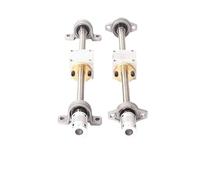 Husillo de bolas, husillo de bolas de guía lineal Juego de husillo avance T12, 2 mm, 100 mm-600, tuerca latón, acoplamiento y bloques soporte KP001(600mm)