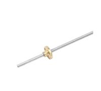 Husillo de bolas, husillo de bolas de guía lineal Tuerca de latón for husillo avance T6, paso 1mm, diámetro exterior longitud 6mm, 100mm a 550mm(200mm)