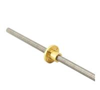 Husillo de bolas T10 de alta precisión de 500 mm con tuerca, de acero inoxidable, for CNC, impresora 3D y automatización | Pasos de 2-20 mm(Pitch 3mm lead 3mm)