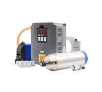 Husillo de motor refrigerado por agua ER20 de 220 V/380 V, 3,2 kW, 4 cojinetes, inversor de 4 kW, soporte de 100 mm, bomba de agua de 75 W y tubería de 5 m(Ceramic Ball Bearing,380v)
