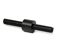 Husillo guía de varilla roscada, 1 pieza de acero 45#, tornillo trapezoidal ortodóncico/invertido, T10 12 14 16 18 20 22 24 25 28 30 32 36 38 L1000 MM tornillo tipo T con tuerca (T24 x 4)