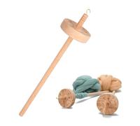 Husillo Rueca para Hilar Lana - Herramienta de Madera Tallada a Mano para Principiantes