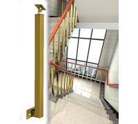 Husillos cuadrados de metal para escalera, soporte de pasamanos de montaje lateral, kit de fijación de balaustres de escalera para poste de Newel