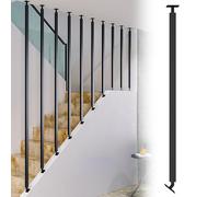 Husillos de barandilla de metal ajustables, postes cuadrados de balaustre para montaje plano/inclinado, columnas de barandilla de decoración personalizables para ático, cubierta, sótano