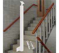 Husillos de Barandilla de Montaje Lateral,Balaustre de Escalera,Pasamanos Escalera Ajustable de 270° con Base de Soporte Plano,Pasamanos de Escalera para Cubierta Balcó(Size:105cm/41.3in,Color:Blanco)