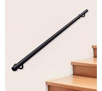 Husillos de escalera de hierro forjado | Barras de soporte de metal para escaleras | Kit ajustable de 100 cm a 400 cm | Barandilla de pared duradera para un soporte resistente