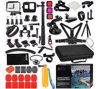 Husiway - Kit de accesorios para GoPro Hero 8 7 6 5 carcasa impermeable de silicona y protector de pantalla de cristal compatible con Hero8 Hero7