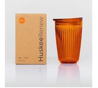 Huskee Renew Range - Taza y tapa ámbar y humo (6 onzas, 8 onzas, 12 onzas, 16 onzas) (ámbar, taza y tapa de 12 onzas)