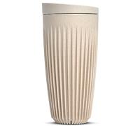 HUSKEE Tazas de café con tapas, taza de café reutilizable con aletas únicas para espresso, capuchino, americano, moca, tazas de café aisladas y portátiles hechas con cáscaras de café reutilizadas