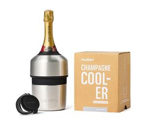 Huski Enfriador de champán | NUEVO | Diseño galardonado sin hielo con tapón de botella desmontable | Mantiene el vino frío hasta 6 horas | Se adapta a la mayoría de botellas de champán, Prosecco y