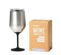 Huski Vaso de vino 2.0 | NUEVO | Copa de vino de acero inoxidable premium con tapa | Vaya con o sin tallo con tallo desmontable | Vaso con triple aislamiento | Capacidad de 355ml (Inoxidable)