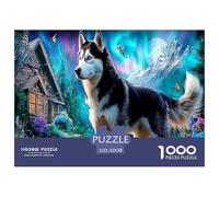 Husky 1000 Piezas Animales Rompecabezas De Desafiantes Juguetes para Adultos Juego De Habilidad para Actividades Familiare Regalos 52x38cm/1000pcs