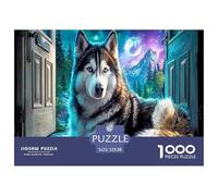 Husky 1000 Piezas Animales Rompecabezas De Desafiantes Juguetes para Adultos Juego De Habilidad para Actividades Familiare Regalos 52x38cm/1000pcs