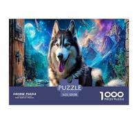 Husky 1000 Piezas Animales Rompecabezas De Desafiantes Juguetes Rompecabezas De Juego Actividades Familiare Regalos 52x38cm/1000pcs