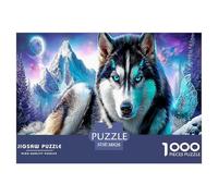 Husky 1000 Piezas Animales Rompecabezas Obra De Arte Juguetes Desafiantes para Adultos Juego De Habilidad para Toda La Familia Regalos 38x26cm/1000pcs