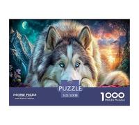 Husky 1000 Piezas Animales Rompecabezas Obra De Arte Juguetes Desafiantes para Adultos Rompecabezas De Juego Toda La Familia Regalos 52x38cm/1000pcs