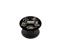 Husky 5 etapas del Hambre Divertido Regalo para Amantes de los Perros PopSockets PopGrip Adhesivo