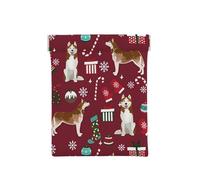 Husky Bastones de Caramelo Medias Vacaciones Perro Ruby, Squeeze Top Wallet Bolsa de Almacenamiento para Mujer Monedero pequeño Bolsa de Cambio