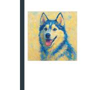 Husky College Ruled Notebook - Watercolour design - 100 pages - 6"x9