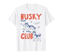 Husky Dad Club Siberian Husky Dog Owner Dog Dad Fathers Day Camiseta