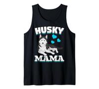 Husky Día De La Madre Husky Mama Dueña Del Perro Siberiano Camiseta sin Mangas