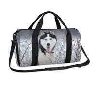 Husky Dog - Bolsa de lona para deportes de invierno con diseño de perro, bonita bolsa de fin de semana, bolsa de viaje casual, bolsa de viaje para gimnasio, bolsa de lona para niños, niñas, niños