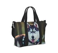 Husky Dog - Bolsa de viaje con estampado de perro, bolsa de mano para fin de semana, para viajes, gimnasio, yoga