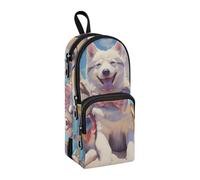 Husky Dog - Estuche Escolar para Lápices Lapiceros de Gran Capacidad con Compartimento, Organizador de Papelería, para Estudiantes, Oficina, Trabajo, Talla única, Maletín