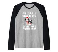 Husky Dog Funny Xmas Sweater This Is My Christmas Pajama Camiseta Manga Raglan