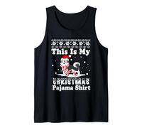 Husky Dog Funny Xmas Sweater This Is My Christmas Pajama Camiseta sin Mangas