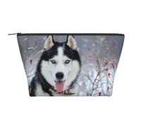 Husky en Invierno, Bolsa de artículos de tocador Bolsa de Maquillaje Bolsa de cosméticos Bolsa de artículos de tocador de Viaje portátil
