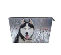 Husky en Invierno, Bolsa de artículos de tocador Bolsa de Maquillaje Bolsa de cosméticos Bolsa de artículos de tocador de Viaje portátil