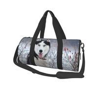 Husky en Invierno, Bolsa de Viaje de Gran Capacidad, Bolso Redondo, Bolsa de Viaje Deportiva, Bolsa de Mano, Bolsa de Fitness