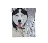 Husky en Invierno, Squeeze Top Wallet Bolsa de Almacenamiento para Mujer Monedero pequeño Bolsa de Cambio