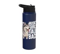 Husky Girls Talk Back Funny Husky Perro Husky Siberiano Stainless Steel Insulated Water Bottle