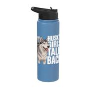 Husky Girls Talk Back Funny Husky Perro Husky Siberiano Stainless Steel Insulated Water Bottle