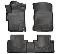 Husky Liners 99441 se Adapta a Honda Civic 2014-15, con 4 Puertas Weatherbeater Delantero y Segundo Asiento, Color Negro