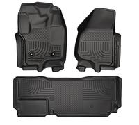 Husky Liners Custom Fit WeatherBeater Molded Front and Second Seat Floor Liner for Select Ford F-250 /F-350 Models (Black) by Husky Liners