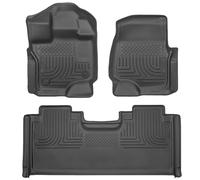 Husky Liners Weatherbeater 94051 - Alfombrillas para Ford F-150 SuperCab 2015-2024 | Delantera y Segunda Fila, 3 Piezas, Color Negro