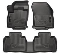 Husky Liners Weatherbeater 98781 - Tapetes para Ford Edge 2015-2024, Parte Delantera y Segunda Fila, 3 Piezas, Color Negro